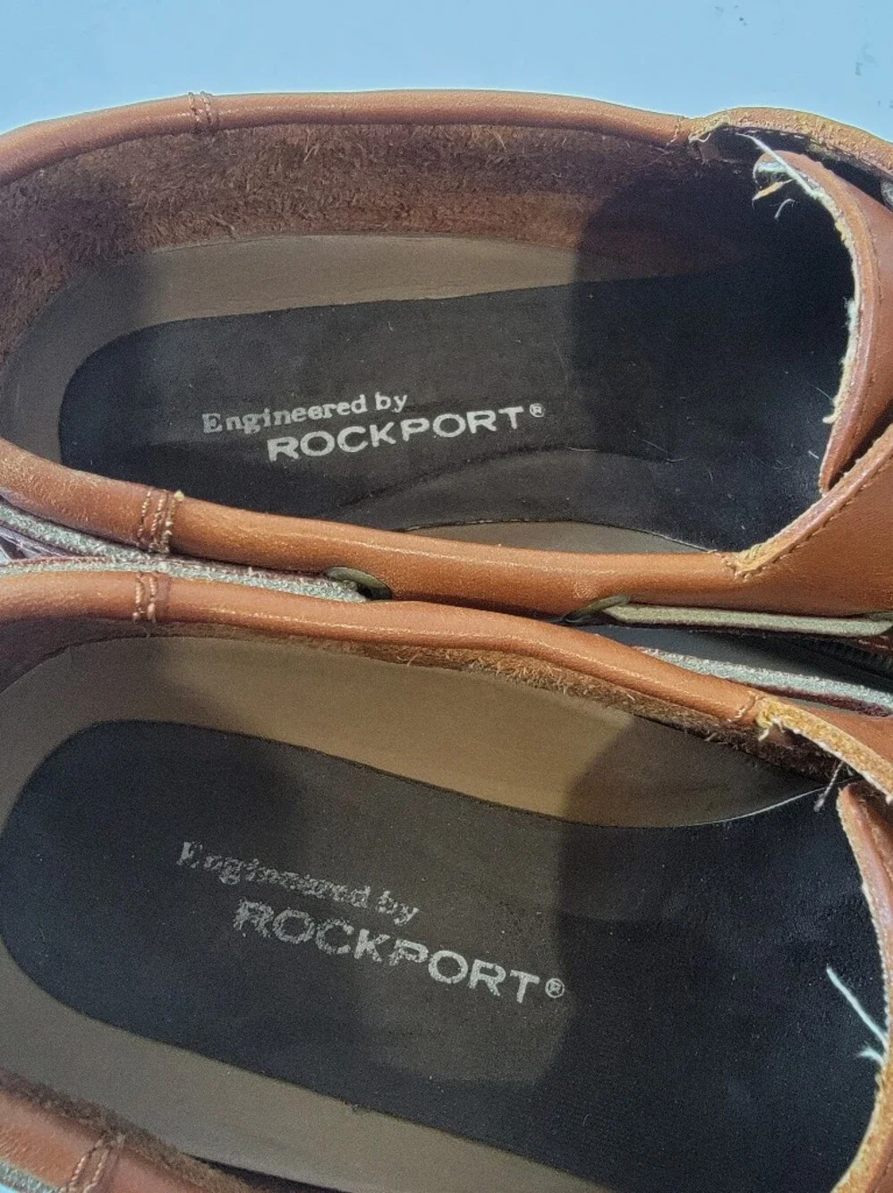 Rockport Mens Brown Boat Shoes Sz 9.5M Leather Classic Moc Toe Casual Comfort